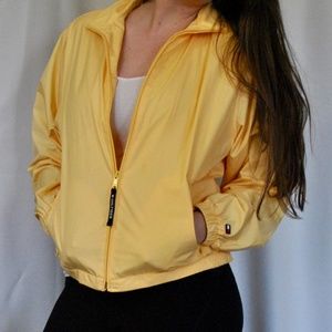Vintage Yellow Tommy Hilfiger golf jacket
